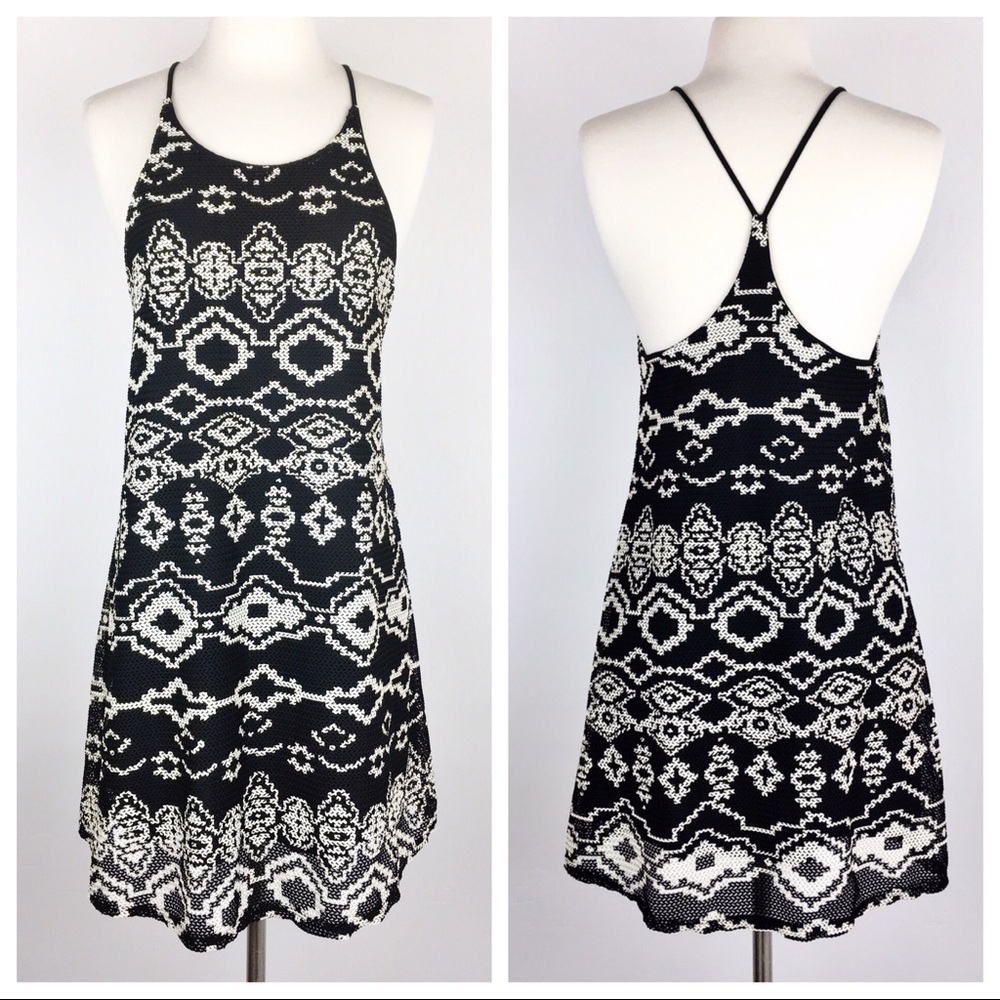 UO Staring at Stars Tribal knit mini swing dress S
